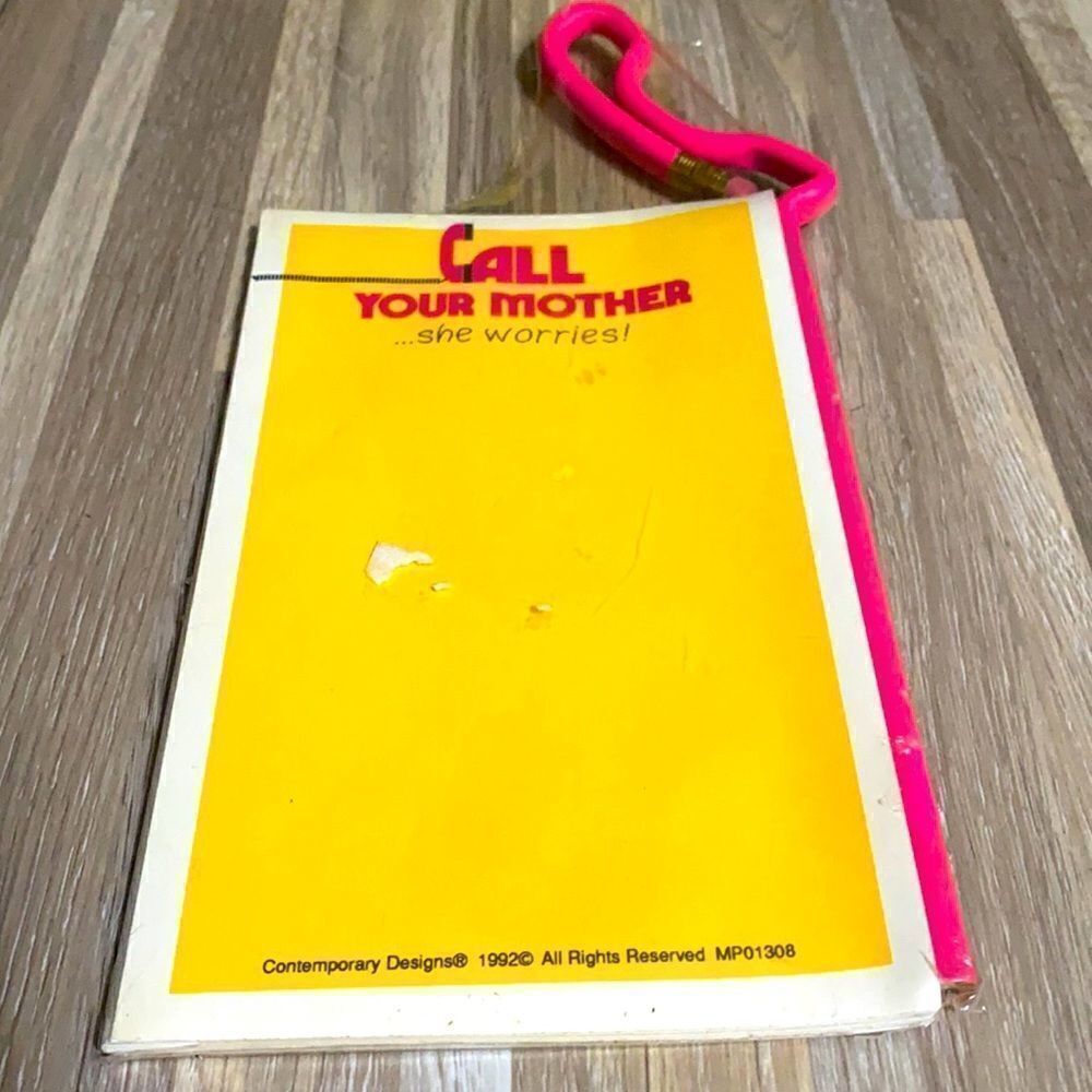 Vintage office home stationary call your mother she worries Contemporary design